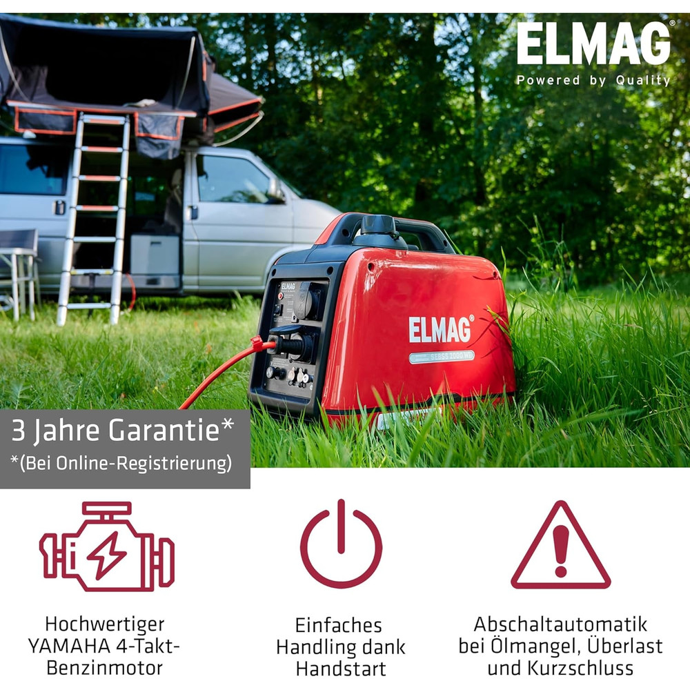 ELMAG Inverter-Stromerzeuger SEBSS 2000Wi mit YAMAHA-Motor MZ80 (super-schallgedämmt) Produktbild img1 L