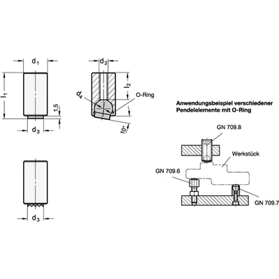 Produktbild von Ganter Norm® - Pendelelemente (709.7-10-12-K)