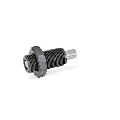Produktbild von Ganter Norm® - Federbolzen, Stahl / Kunststoff-Knopf (313-8-DK-1-ST)