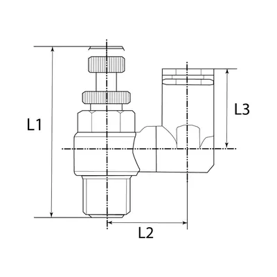 Produktbild von RIEGLER - Drosselrückschlagven »Blaue Serie« Zuluftdros. R1/4 a. 10bar Ø4mm (29