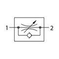 Produktbild von RIEGLER - Drosselrückschlagventil »Blaue Serie«, Zuluftdros. R 1/4 a. Ø12mm (18