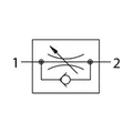 Produktbild von RIEGLER - Drosselrückschlagventil »Blaue Serie« Abluftdros.G1/4 a. 10bar Ø6 (28