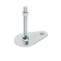 Produktbild von Ganter Norm® - Stellfüße, Stahl, mit Befestigungslasche, Tropfenform (42-50-M10