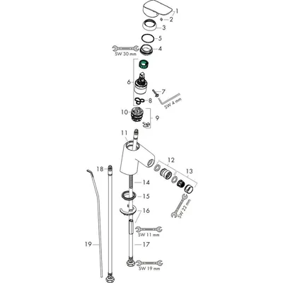 Produktbild von hansgrohe - Bidet-Einhebelmischer Logis 70