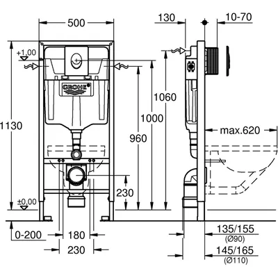 Produktbild von GROHE - WC-Set Rapid SL für WC 38764