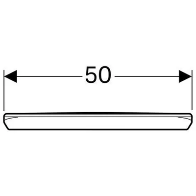 Produktbild von Geberit - Renova Wandablage, 50x14cm, weiß