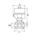 Produktbild von RIEGLER - 2-Wege-Edelstahlkugelhahn, elekt. Stellantrieb, 24 V DC, Rp 1 1/2 (35
