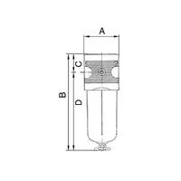 Produktbild von RIEGLER - Filter »multifix« mit Polycarbonatbehälter, 40 µm, BG 5, G 1, HA (F 5