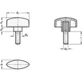 Produktbild von Ganter Norm® - Flügelschrauben mit vorstehender Nabe (531.1-40-M8-25)
