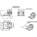 Produktbild von Ganter Norm® - Fuß-Klemmverbinder, Aluminium (166-V45-2-BL)