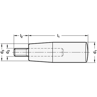 Produktbild von Ganter Norm® - Feste Zylindergriffe, Kunststoff (539-28-M12)