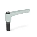 Produktbild von Ganter Norm® - Flache verstellbare Klemmhebel, Zink-Druckguss, Schraube Stahl (