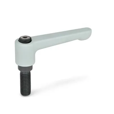 Produktbild von Ganter Norm® - Flache verstellbare Klemmhebel, Zink-Druckguss, Schraube Stahl (