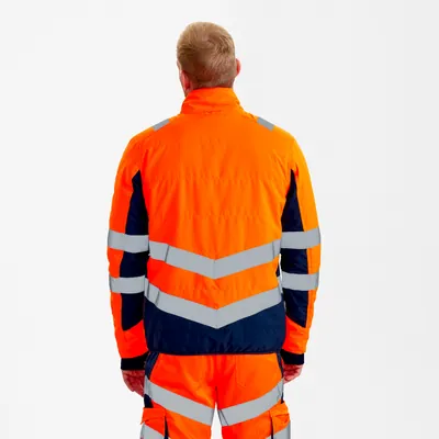 Produktbild von Engel - Safety Stepp-Jacke, orange/blue ink, Gr. M