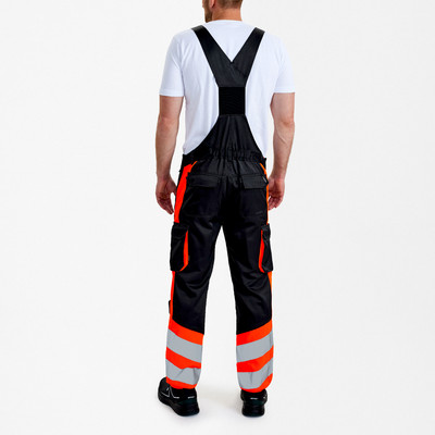 Produktbild von Engel - Safety Light Latzhose, anthrazit grau/orange, Gr. 33