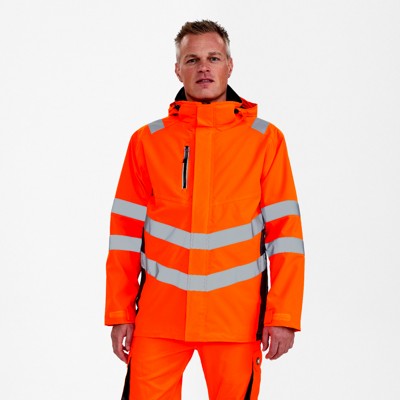Produktbild von Engel - Safety Shellparka, orange/anthrazit grau, Gr. 6XL
