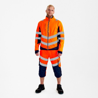 Produktbild von Engel - Safety Softshelljacke, orange/blue ink, Gr. 5XL