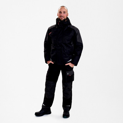 Engel Galaxy Winterjacke, Schwarz/anthrazit Grau, Gr. 2XL