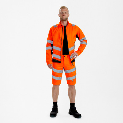 Engel Safety Light Arbeitsjacke, Orange/anthrazit Grau, Gr. 6XL