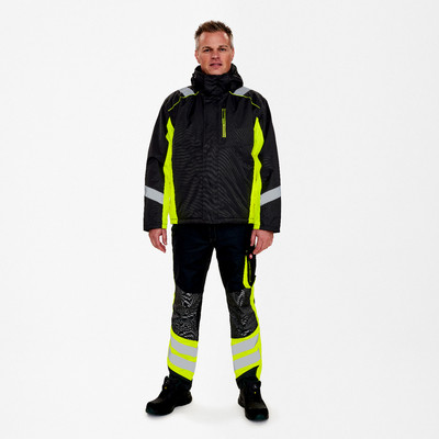Engel Cargo Winterjacke, Schwarz/gelb, Gr. 4XL