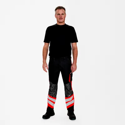 Produktbild von Engel - Cargo Hose, schwarz/rot, Gr. 28
