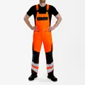 Produktbild von Engel - Safety Light Latzhose, orange/anthrazit grau, Gr. 72