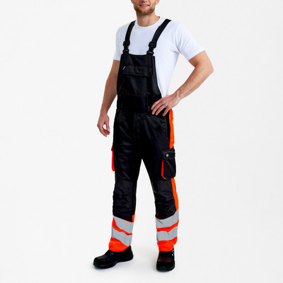 Produktbild von Engel - Safety Light Latzhose, anthrazit grau/orange, Gr. 33