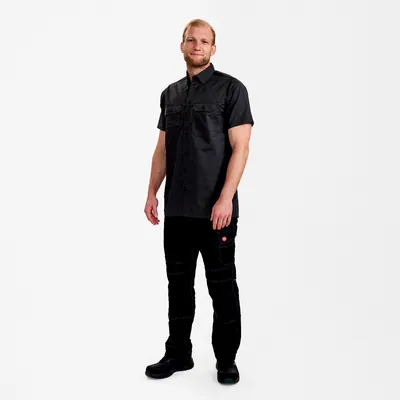 Produktbild von Engel - Extend kurzärmliges Herrenhemd, anthrazit grau, Gr. 43/44