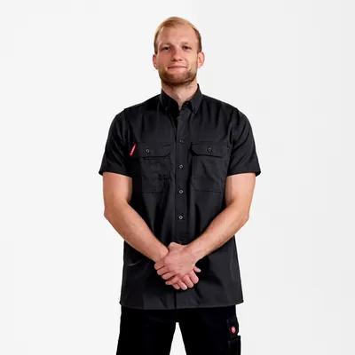 Produktbild von Engel - Extend kurzärmliges Herrenhemd, anthrazit grau, Gr. 43/44