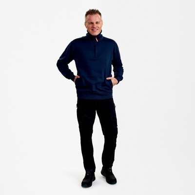 Engel Extend Sweatshirt Mit Hohem Kragen, Blue Ink, Gr. L
