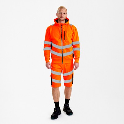 Produktbild von Engel - Safety Sweatcardigan, orange/anthrazit grau, Gr. 3XL