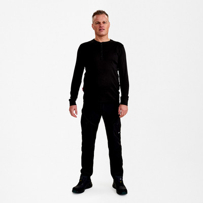 Engel Extend Grandad Langarm-Shirt, Schwarz, Gr. M