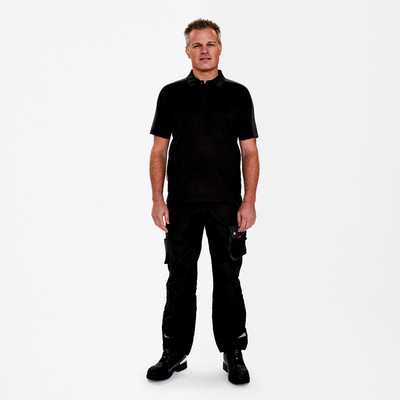 Engel Galaxy Poloshirt, Schwarz/anthrazit Grau, Gr. S