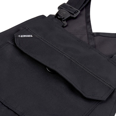 Produktbild von Engel - Safety Light Latzhose, schwarz/gelb, Gr. 98