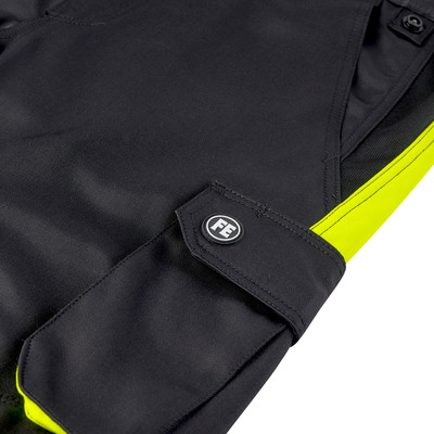 Produktbild von Engel - Safety Light Latzhose, schwarz/gelb, Gr. 98