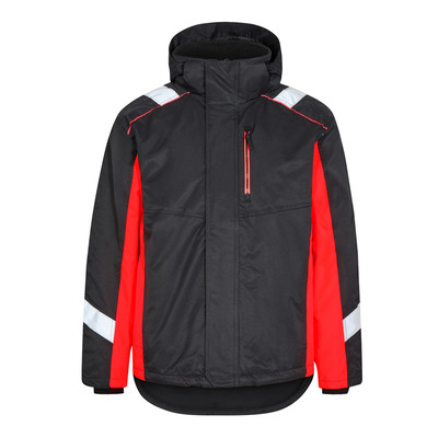 Engel Cargo Winterjacke, Schwarz/rot, Gr. 4XL