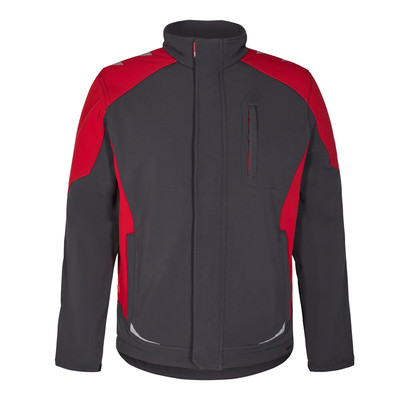 Engel Galaxy Softshelljacke, Anthrazit Grau/tomato Red, Gr. S
