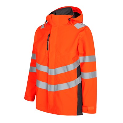 Produktbild von Engel - Safety Shellparka, orange/anthrazit grau, Gr. 6XL