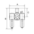 Produktbild von RIEGLER - Wartungseinheit 3-tlg. »FUTURA«, PC, BG 1, G 3/8, 0,2 - 4 bar, VA (FU