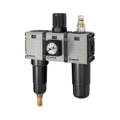Produktbild von RIEGLER - WE 3-tlg. »FUTURA-mini«, Metallb., Kompaktmano., G 1/4, 0,1-4, VA (FU