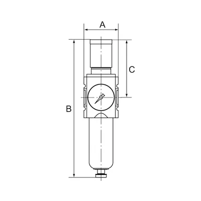 Produktbild von RIEGLER - Filterregler »FUTURA-mini«, M-Beh., Kompaktmano, HA, G 1/4, 0,5-8 (FU
