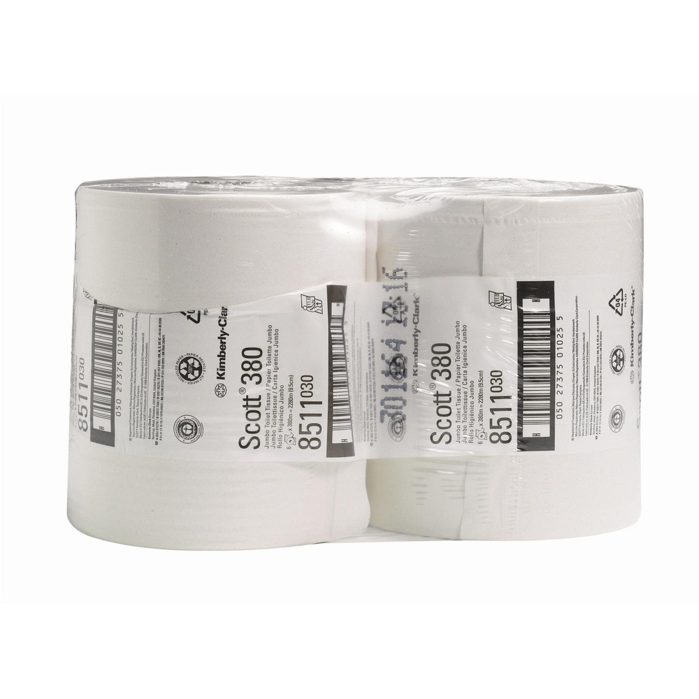 Scott® Tissue Toilettenpapier weiß, Recyclingfaser, 380 Jumbo, 6 Rollen à 380m Produktbild img1 L