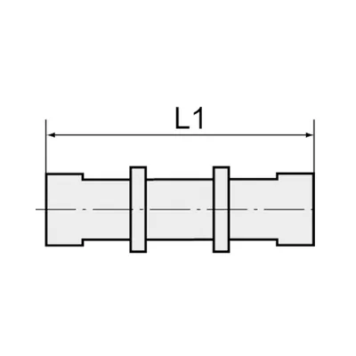 Produktbild von RIEGLER - Gerade Schlauchverbindung, für Schlauch 4/6 mm, SW 14, PP (140.01-PP)