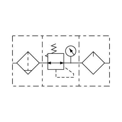 Produktbild von RIEGLER - Wartungseinheit 3-tlg. »GA« Metallbeh., BG 600, G1, 1,5-9 bar, VA (GA