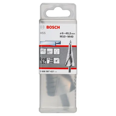 Produktbild von Bosch - Stufenbohrer HSS, für Kabelverschraubungen, M10-M40, 10 mm, 125,5 mm, 1