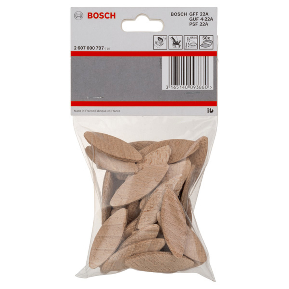 Bosch Flachdübel, 55 x 19 x 4&nbsp;mm, 50er-Pack Produktbild img2 L