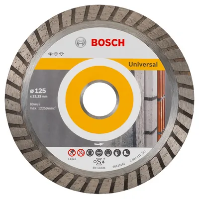 Produktbild von Bosch - Diamanttrennscheibe Standard for Universal Turbo, 125x22,23x2x10 mm, 1e