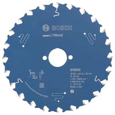 Produktbild von Bosch - Kreissägeblatt Expert for Wood, 180 x 30 x 2,6 mm, 24