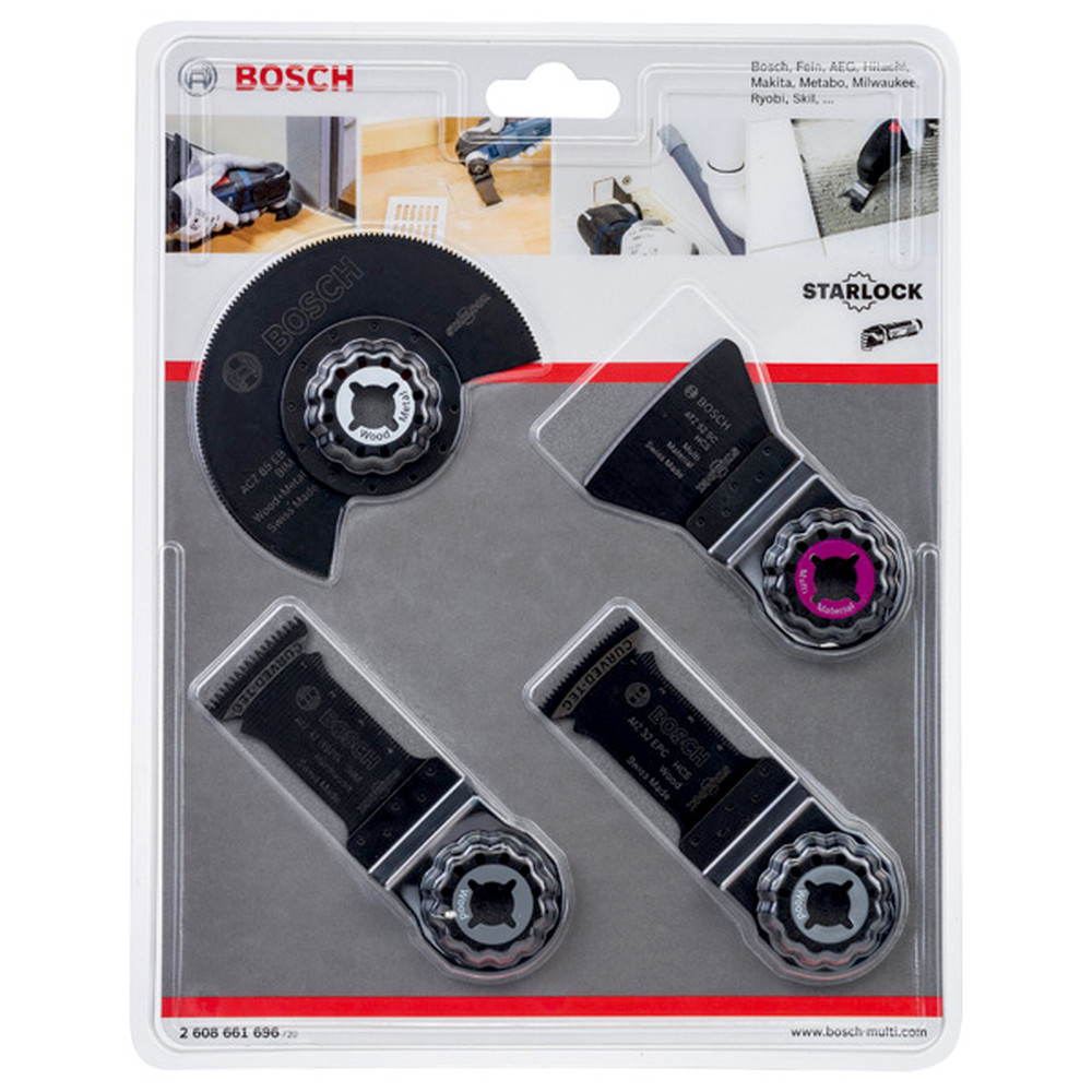 Bosch Starlock Boden-/Einbau-Set, 4-teilig, bestehend aus Werkz. für Fußbodenarbeiten Produktbild img2 L