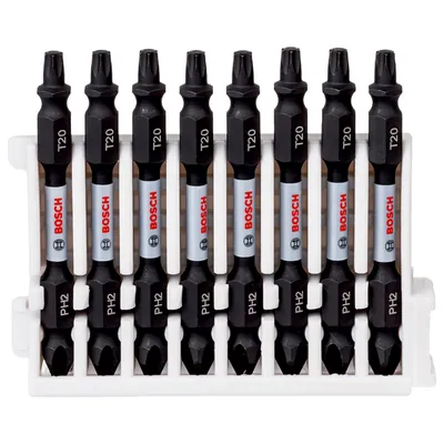 Produktbild von Bosch - Doppelklingen Schrauberbit-Set Impact Control, 8-teilig, PH2-T20, 65 mm